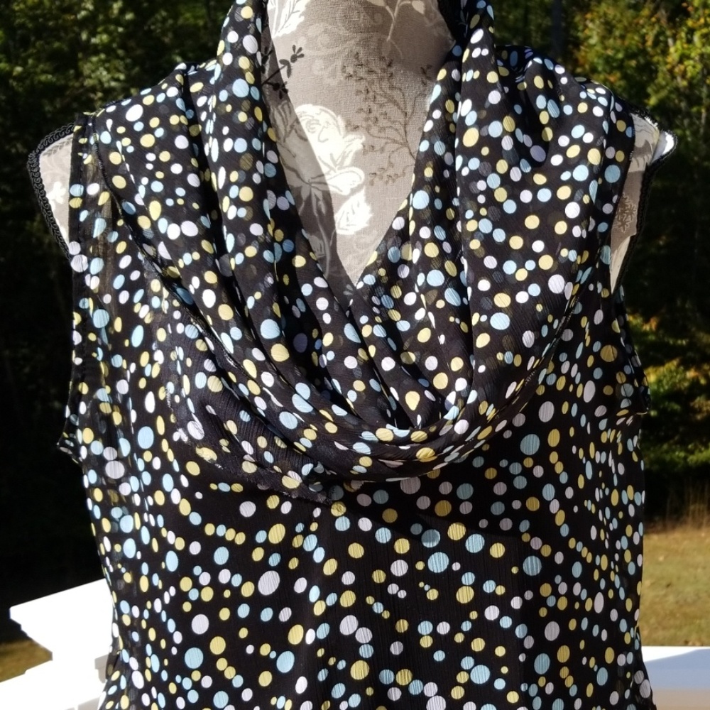 Cowl neck shell